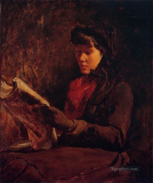 フランク・デュベネック Painting - 読書する少女のポートレート フランク・デュベネック